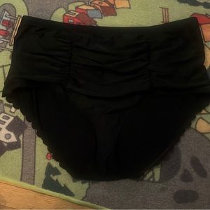 Torrid Black Scalloped Swim Bottoms